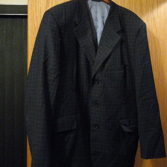 Executive Collection Hand Tailored By Tom James Suit Coat Jacket Blue No Tags - Picture 1 of 5